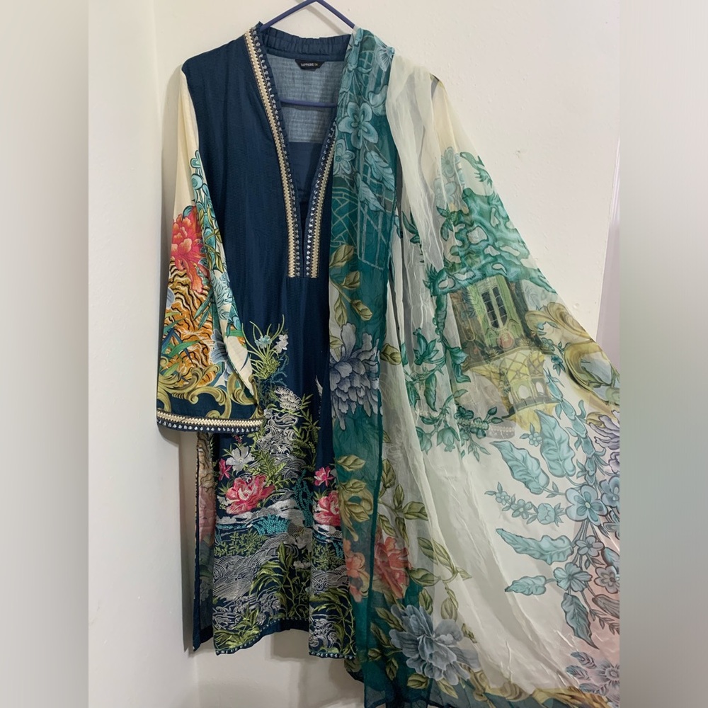 NWT Sapphire Pakistani medium 3 piece set dress